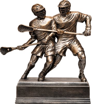 LSS-14 inch Double Lacrosse Player Resin Sculpture